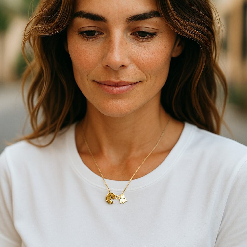 PacMan Pac‎ Man Ghost Necklace Goldtone Gold Tone NEW